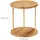 Relaxdays Gewürzregal Bambus, für Arbeitsplatte & Küchenschrank, runder Regaleinsatz, 2 Etagen, HxD: 22,5 x 20 cm, Natur