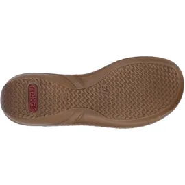 Rieker Pantolette RIEKER, Damen, Gr. 38, beige (creme), Lederimitat, metallic, Schuhe, Sommerschuh, Strandschuh, Klettschuh mit Perforation