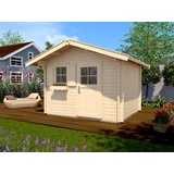 Weka Gartenhaus 131 2,50 x 2,50 m natur inkl. Vordach