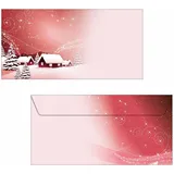 Sigel Weihnachtsbriefumschläge Silent Night DIN lang ohne Fenster