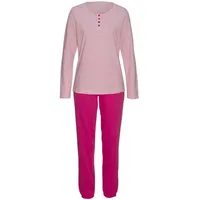 VIVANCE DREAMS Damen Pyjama berry-gestreift Gr.36/38