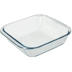 Borosilikatglas-Backofen-Set Quadratisch 1,1Liter. 18x18 cm. Ideal für Mischungen, Salate, Desserts, Kochen, Backen. BPA-frei