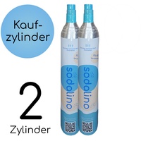 sodalino CO2-Zylinder 425g CO2-Zylinder, Zubehör für Wassersprudler sodastream aarke grohe, 2 St., Lebensmittelkohlensäure E290