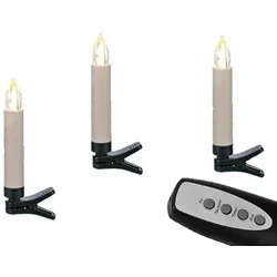 Haushalt International 20 kabellose LED-Weihnachtskerzen Christbaumkerzen Tannenbaum Kerze