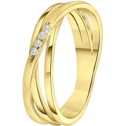 Lucardi Ringe 925 Silber Gold - 50mm Damen 