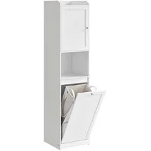 VASAGLE Badezimmerschrank mit Wäschekorb 40 x 40 x 170 cm