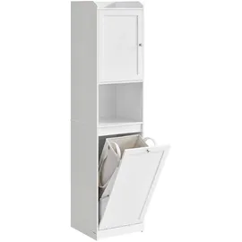 VASAGLE Badezimmerschrank mit Wäschekorb 40 x 40 x 170 cm
