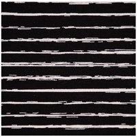 SCHÖNER LEBEN. Stoff Baumwolljersey Jersey Streifen unregelmäßig schwarz weiß 1,45m Breite, allergikergeeignet schwarz