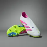 Adidas Predator League Laceless FG/MG Fußballschuh WEISS|rosa|HELLGELB 41 1/3