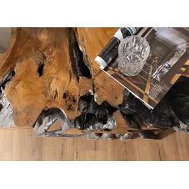 MASSIVMOEBEL24.DE Konsolentisch Teak Wurzel verzweigt 250x50x80 Natur