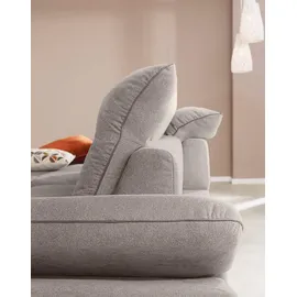 W.Schillig Eckcouch Leder 3-Sitzer Braun