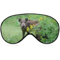 Schlafmaske mit Wildschwein-Tieren auf der Suche nach Nahrung, für Männer, Frauen, Teenager, Kinder, Nachtschlaf, Augenschatten, Komfort, für Reisen, Yoga, Nickerchen