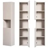 Lomadox NEWPORT Hochschrank 30 x 140 x 30 cm Beige