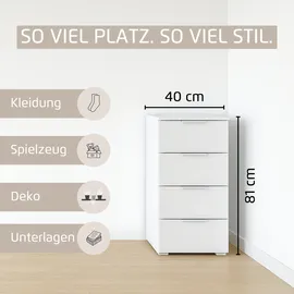 OTTO home Highboard 40 x 81 cm Beige / Eiche
