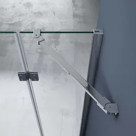 doporro Ravenna01 Eckdusche mit Drehtür 90 x 90 cm weiß Sicherheitsglas