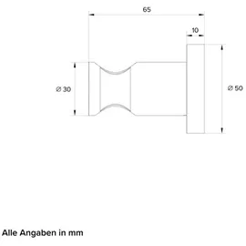 CHRIS BERGEN Handbrausehalter, Messing, schwarz matt