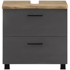 WELLTIME Waschbeckenunterschrank Trento 60 x 54 cm Grau Matt
