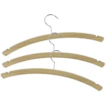 BÜRSTENMANN 1357 FSC Kleiderbügel, 3 Stück, Holz, beige, 2.5 x 42 x 15.5 cm