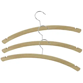 BÜRSTENMANN 1357 FSC Kleiderbügel, 3 Stück, Holz, beige, 2.5 x 42 x 15.5 cm