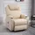 Homcom Elektrisch Relaxsessel Fernsehsessel Liegefunktion Kunstleder, Beige 82 x 97 x 110 cm