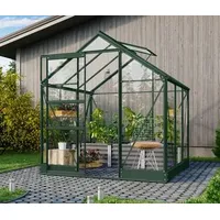Vitavia Gewächshaus Pontos 3800, ESG/HKP, inkl. Fundament, Dunkelgrün