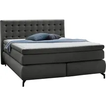 Jockenhöfer Gruppe Boxspringbett »Jessica inklusive 9cm Kaltschaum-Topper« und 7-Zonen-TTFK-Matratze (H3,H3/H4 oder H4), Liegefläche 180x200cm, grau