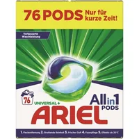 Ariel Waschmittel All-in-1 PODS Universal 76 PODS – 76 Waschladungen