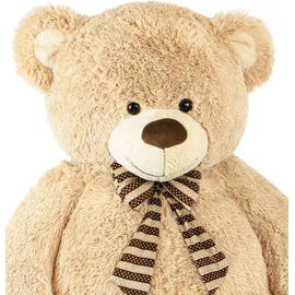 Brubaker Riesiger XXL Teddybär 150 cm groß Beige mit einem Lieblingsmensch Plüschherz