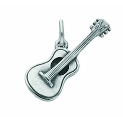 Kette mit Anhänger ADELIA ́S "925 Silber Anhänger Gitarre", silber, Halsketten, Damen, Schmuckset - Set mit Halskette