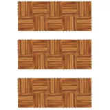 furnicato Terrassendielen Terrassenfliesen 30 Stk. Vertikales Muster 30x30 cm Massivholz, BxL: je 30x30 cm braun