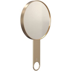 Frost - Nova2 Kosmetik Handspiegel mit 5-fach Vergrößerung 1982, gold gebürstet