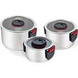 Maestro MR-3530-6 Topfset mit Klappgriffen 6 Stück, - Silber