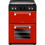 STOVES RICHMOND 600 EI EU INDUKTION Backofen Herd Red Rot Chrom 60cm Metallabdeckung - Rot