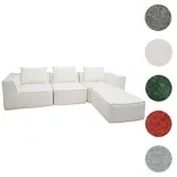 Mendler L-Sofa HWC-O540 mit Ottomane creme