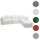 Mendler L-Sofa HWC-O540 mit Ottomane creme
