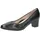 CAPRICE Damen Pumps aus Leder mit Blockabsatz, Schwarz (Black Nappa), 39 EU / 6 UK