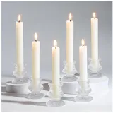 luxuskollektion Stabkerzenhalter Set Glas Transparent