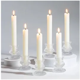 luxuskollektion Stabkerzenhalter Set Glas Transparent