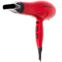 Camry CR 2253 Haartrockner mit bequemem Griff, Reisehaartrockner mit Temperaturschalter, Rot