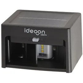 ideoon lights Set LED Solar Wandleuchte Kunststoff 9,0 cm 8er Set Warmweiss/Kaltweiss