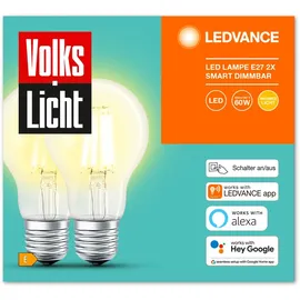 LEDVANCE LED Lampe Bluetooth warmweiss Glühbirne Smarte Volks-Licht