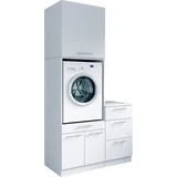 laundreezy Mehrzweckschrank-Set 118 x 238 x 68 cm Weiß