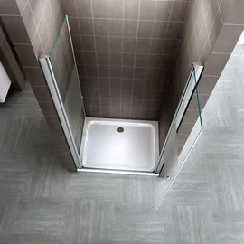 iflair Lima Duschtür rechts 100 x 195 cm grau teilsatiert 6 mm ESG DTMF 195