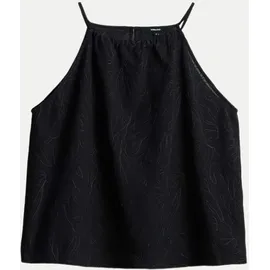Someday Blusentop mit floraler Stickerei Schwarz 38