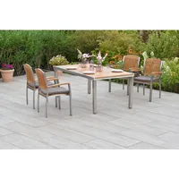 Merxx Keros Set 9-tlg. mit Gartentisch Ausziehbar 180/240 x