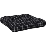 vidaXL Palettenkissen 58 x 58 x 10 cm schwarz kariert 1 St.