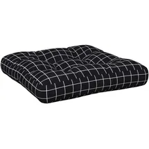 vidaXL Palettenkissen 58 x 58 x 10 cm schwarz kariert 1 St.