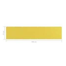 vidaXL Balkon-Sichtschutz Gelb 90x400 cm HDPE