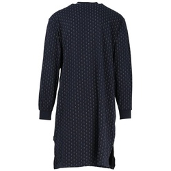GÖTZBURG Herren Nachthemd - Nightshirt, V-Ausschnitt, Pure Cotton Marine XL
