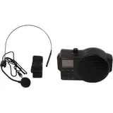 HQ Power Tragbarer Sprachverstärker mit USB-Port, SD-Kartenslot und FM-Radio,